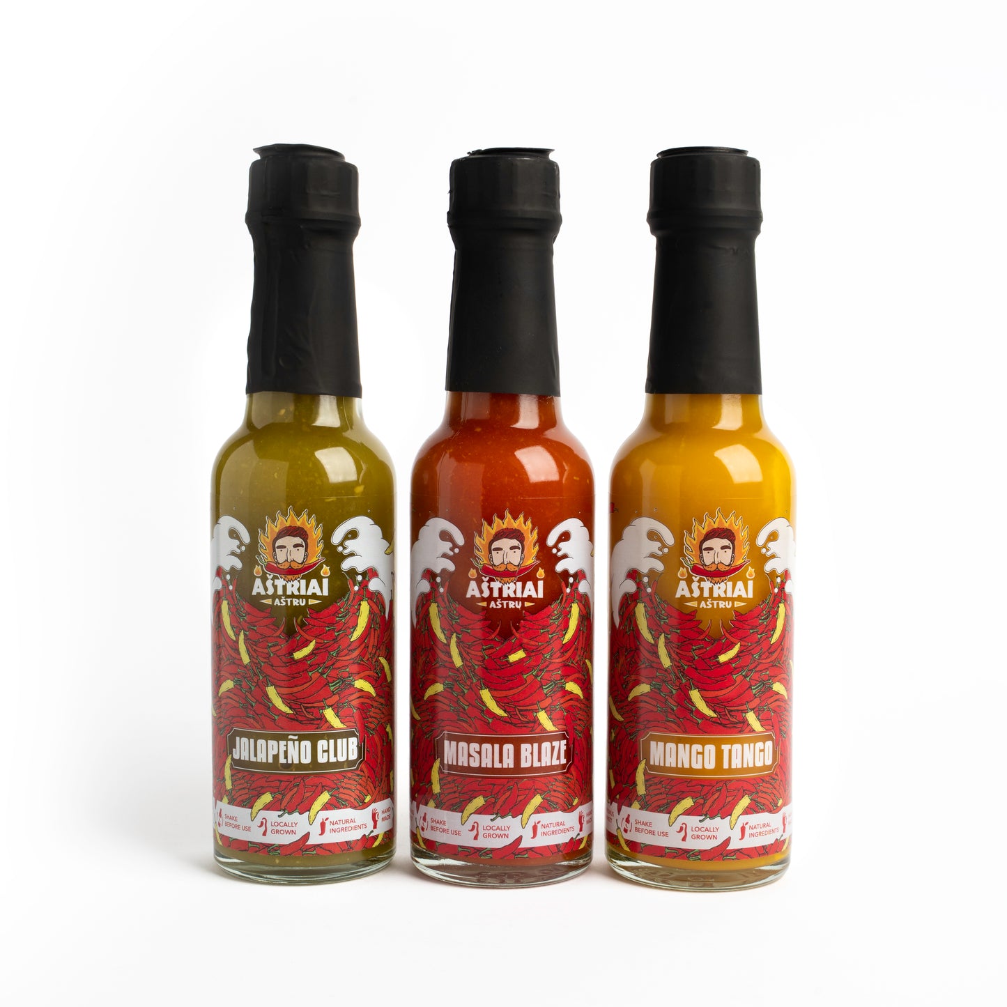 Aštrus Trio - trijų padažų rinkinys