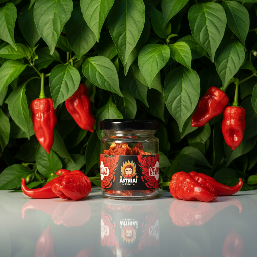Džiovintos aitriosios paprikos Carolina Reaper 5g